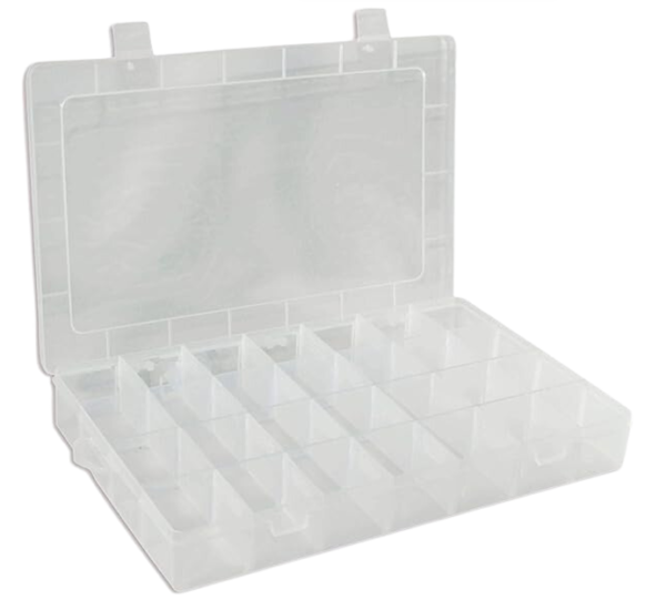 Caja blanca con 28 divisiones 35cm*22.5cm*5.7cm