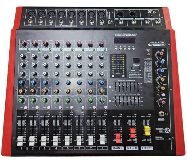 Consola de audio de 8 canales