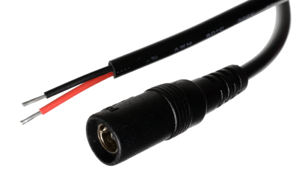 JACK 2.1 MM C/CABLE, 24.5CM