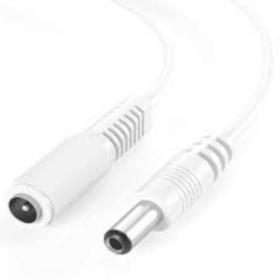 JACK Y PLUG DC2.1 C/CAB.BLANCO 5.5, 14CM