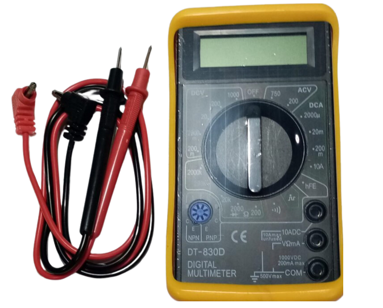 Multitester 830D con capucha, medidor transisto