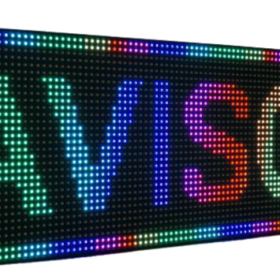 Panel led con WIFI P10 RGB de 1m*20cm