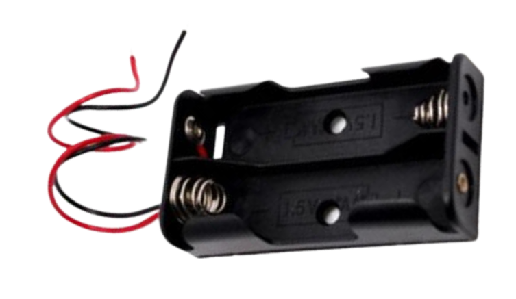 Portapilas de 2 pilas "AA" de 1.5V