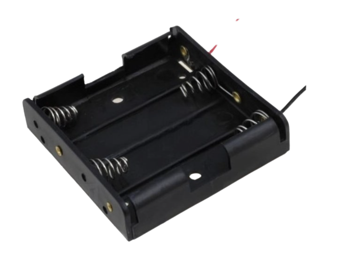 Portapilas de 4 pilas "AAA" de 1.5V