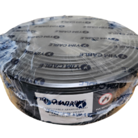 Rollos de cables estereo melliso negro de 100 metros