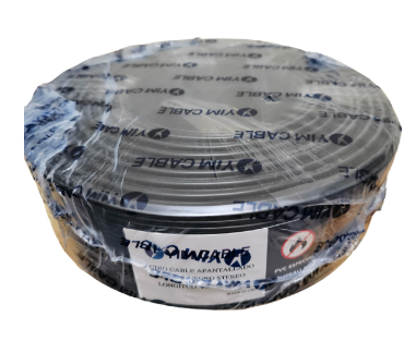 Rollos de cables estereo melliso negro de 100 metros