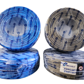 Rollos de cables micrófono siliconado negro y azul de 100 metros