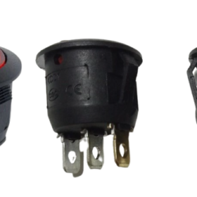 Switch 3 pin circular on-off (2.4cm*2.5cm)