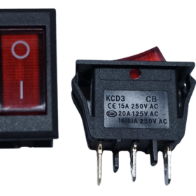 Switch rocker rojo on-off 3pin irs-1-4c
