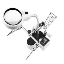 Porta Cautín con Lupa DM: 6 cm