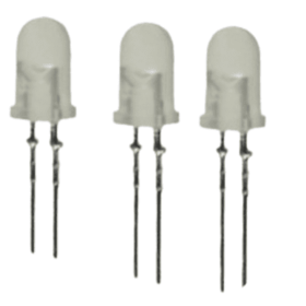 LED 3MM Ámbar Difuso p/corto