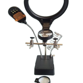 Soporte de Cautin con 2 Lupas y LED 16129-C1