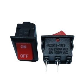 SWITCH MINI ON-OFF, 2 PINES, ROJO
