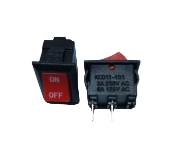 SWITCH MINI ON-OFF, 2 PINES, ROJO
