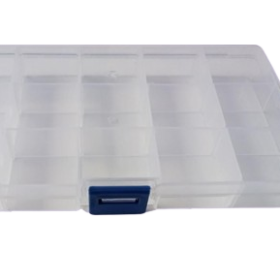 CAJA TRANSP CON 15 DIV. 17.3CM*9.8CM*2.2CM