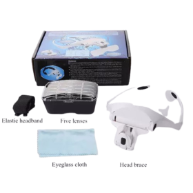 Vincha Blanca con Lupa LED