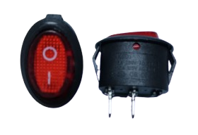 SWITCH OVALADO ON-OFF 2 PINES, RED