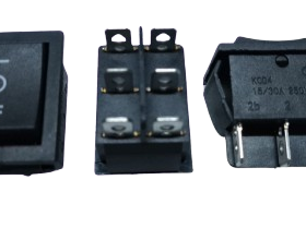 PULSADOR 1-0-2 TOQUES, ON-OFF-ON 6 P, BLACK