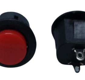 PULSADOR 2 PINES, REDONDO, RED