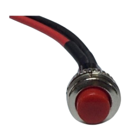 PULSADOR METAL REDONDO C/CABLE, RED, 13.5CM