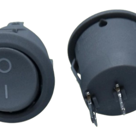 SWITCH GRIS CIRCULAR 220V 2 PIN - 7.5MM