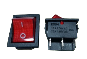 SWITCH ON-OFF-ON 16A220V 6P - RED