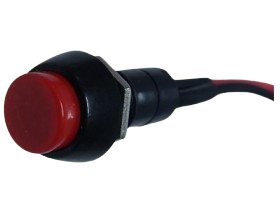 PULSADOR REDONDO C/CABLE, 14.5CM, RED