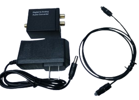 CONVER. SEÑAL DIGITAL A AUDIO RCA C/CABLES OPT