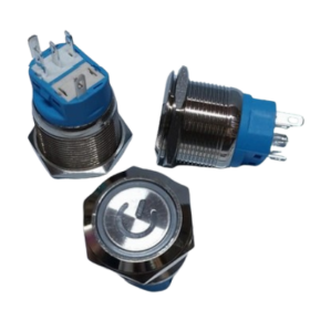 PULSADOR METAL C/LUZ 22MM