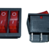 SWITCH DOBLE ON-OFF 6 PINES, ROJO