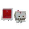 SWITCH ROCKER ON-OFF 4 PINES, RED-WHITE